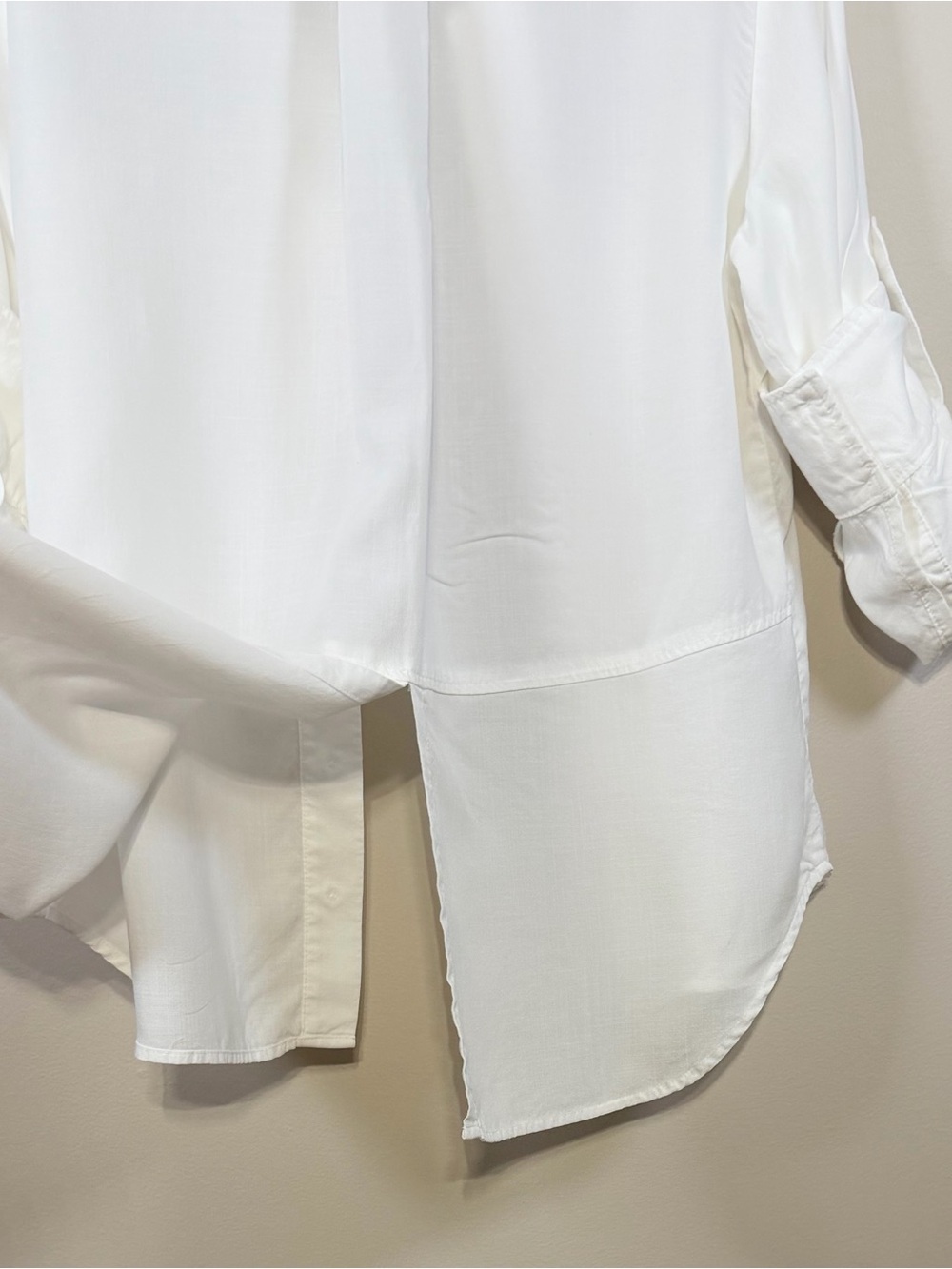 Anthropologie Cloth & Stone Ava Split Back Shirt White M - Picture 15 of 17